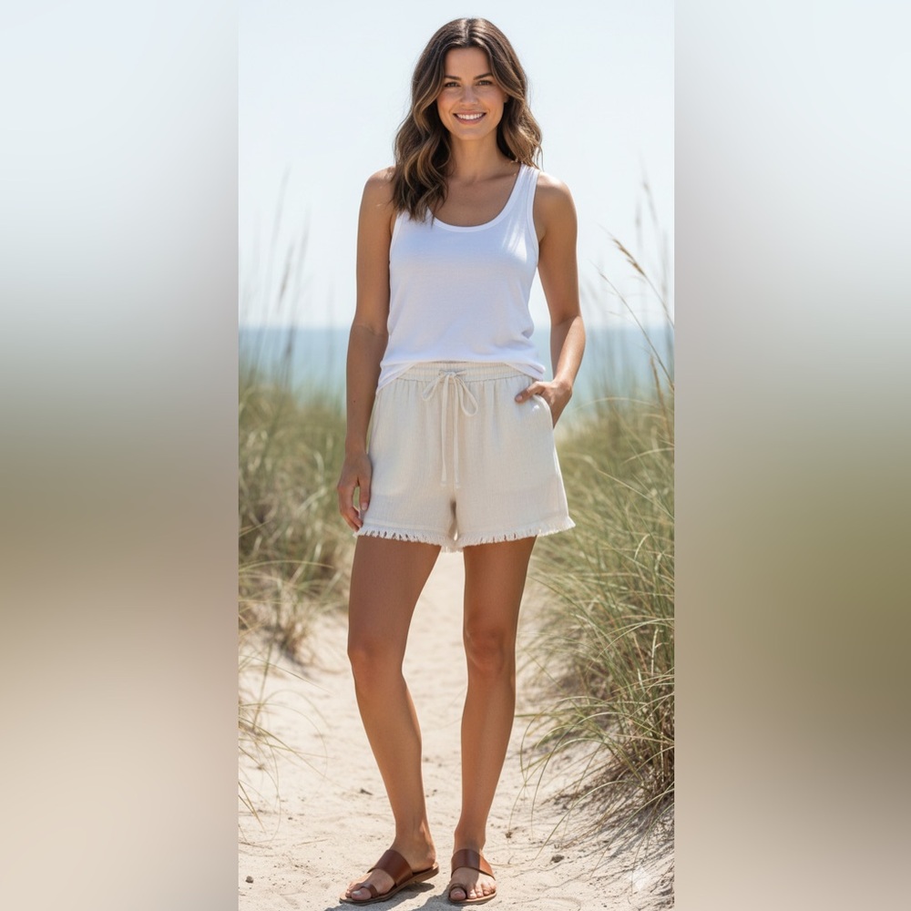 Endless Blu Woman’s Linen Shorts Size S NWOT